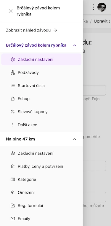 Administrace na mobilu
